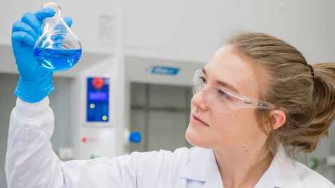 Science scholar student in a lab